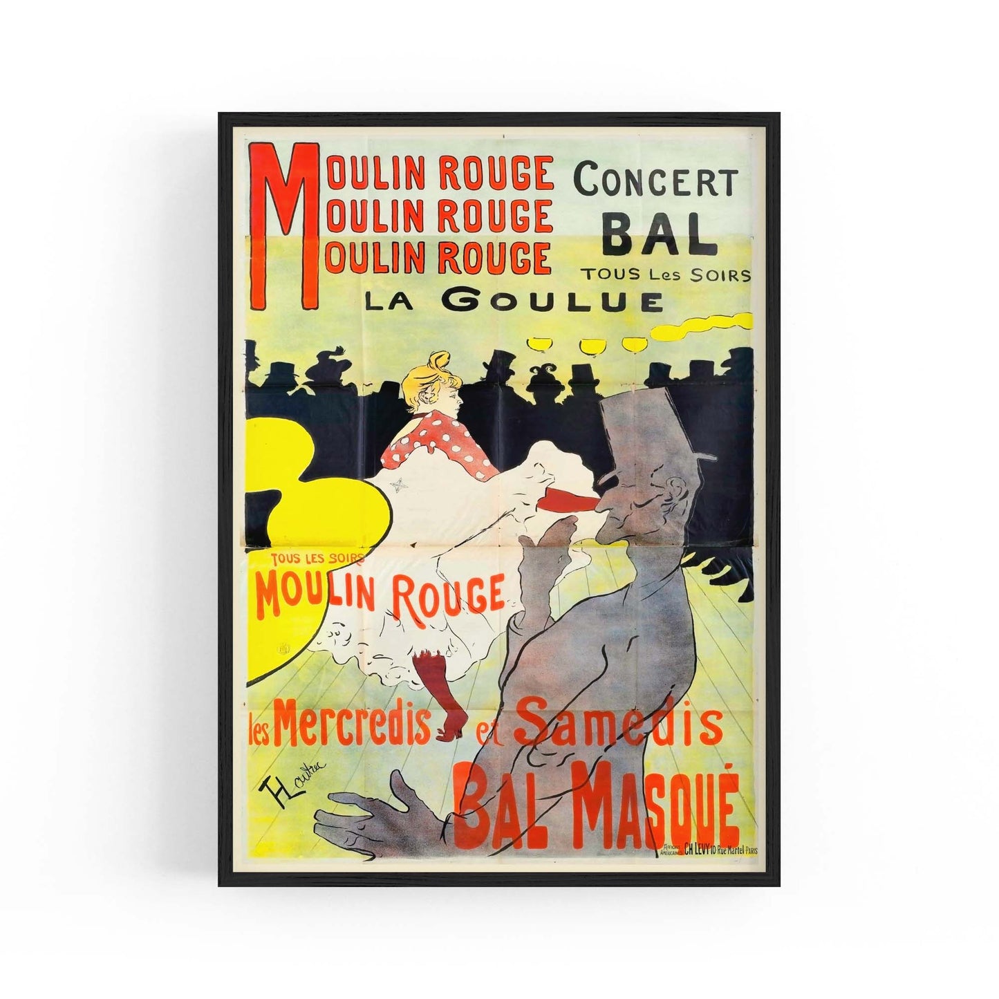 Moulin Rouge, Paris,French Vintage Advert Wall Art - The Affordable Art Company