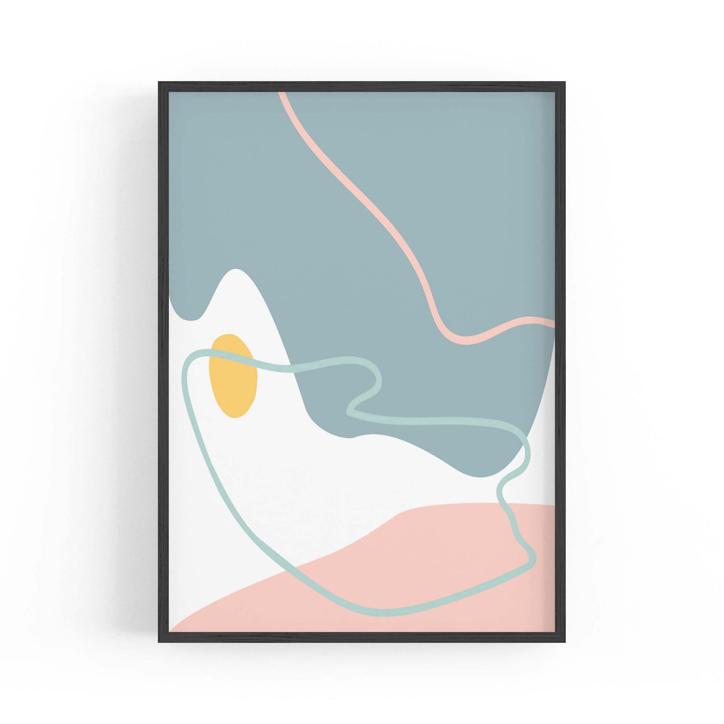 Calm Abstract Minimal Pastel Modern Wall Art #1 - The Affordable Art Company