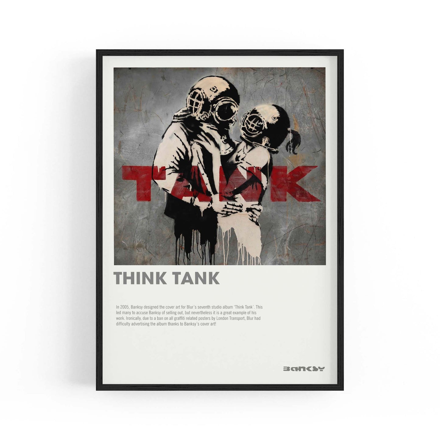 Banksy "Think Tank" Graffiti Gallery Style Wall Art - The Affordable Art Company