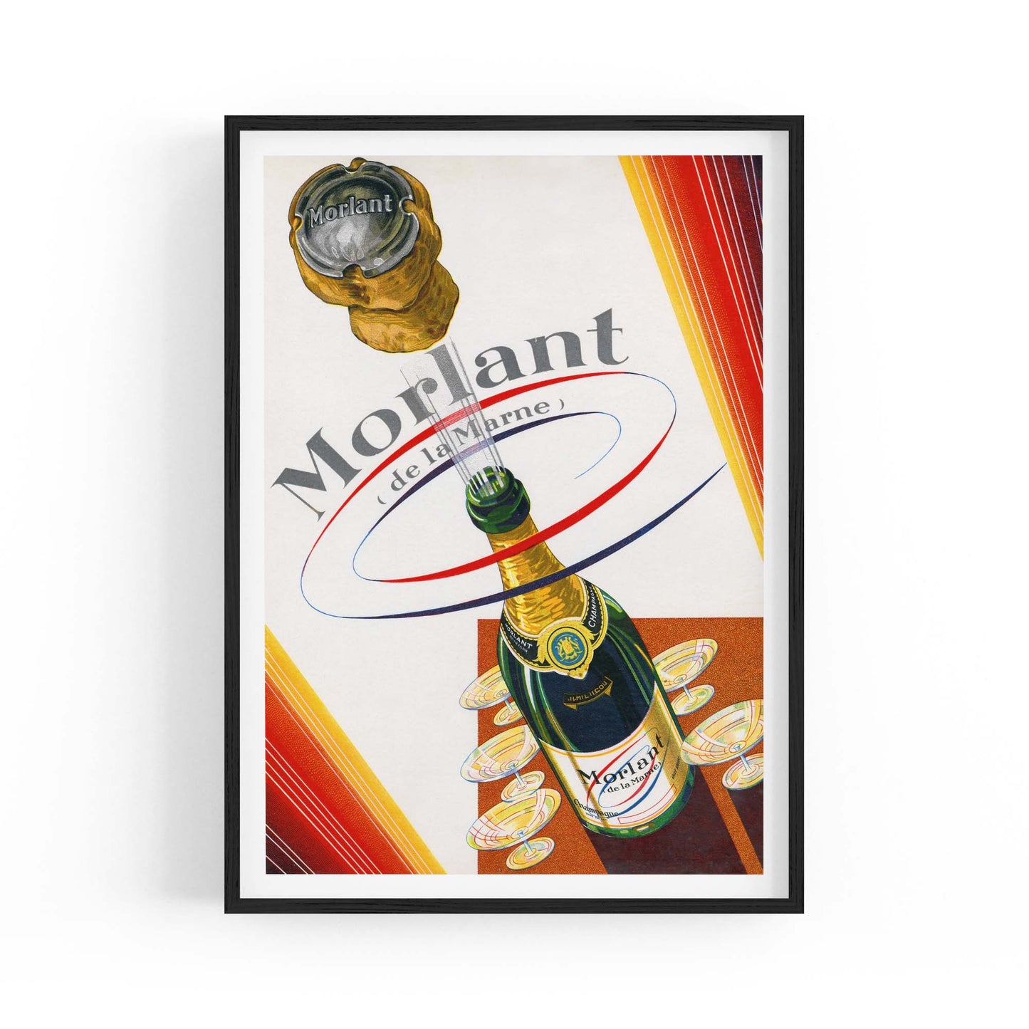 Morlant Champagne Vintage Drinks Advert Wall Art - The Affordable Art Company