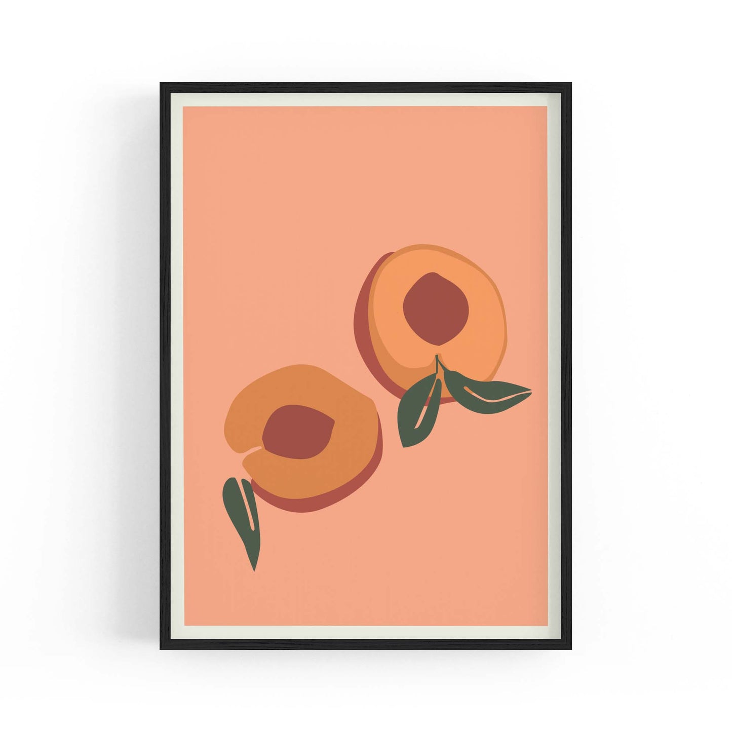 Peach Abstract Shape Minimal Design Wall Art - The Affordable Art Company