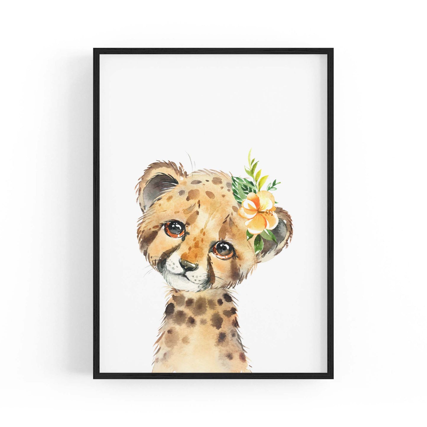 Cute Baby Leopard Nursery Animal Gift Wall Art - The Affordable Art Company