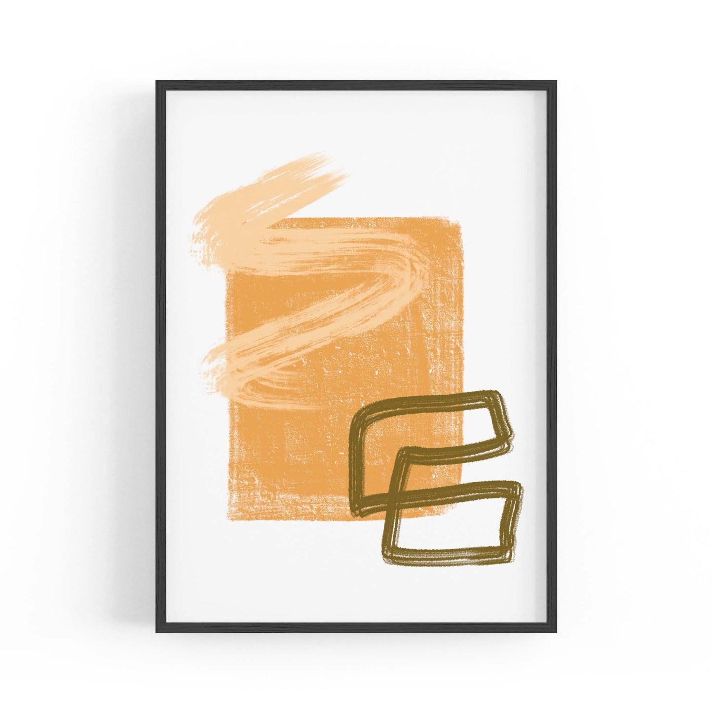 Rough Abstract Minimal Painting Line Wall Art #1 - The Affordable Art Company