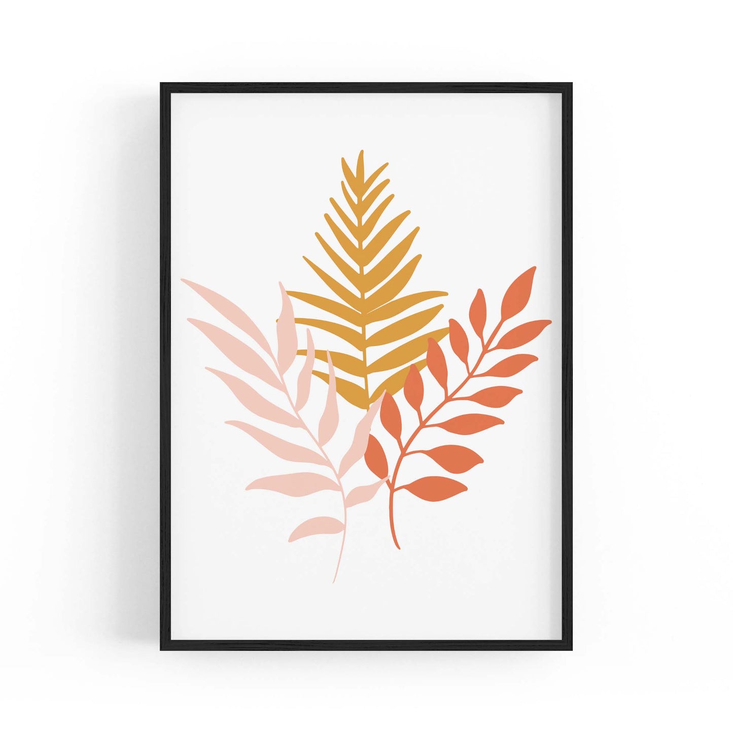 Abstract House Plant Minimal Living Room Wall Art #4 - The Affordable Art Company