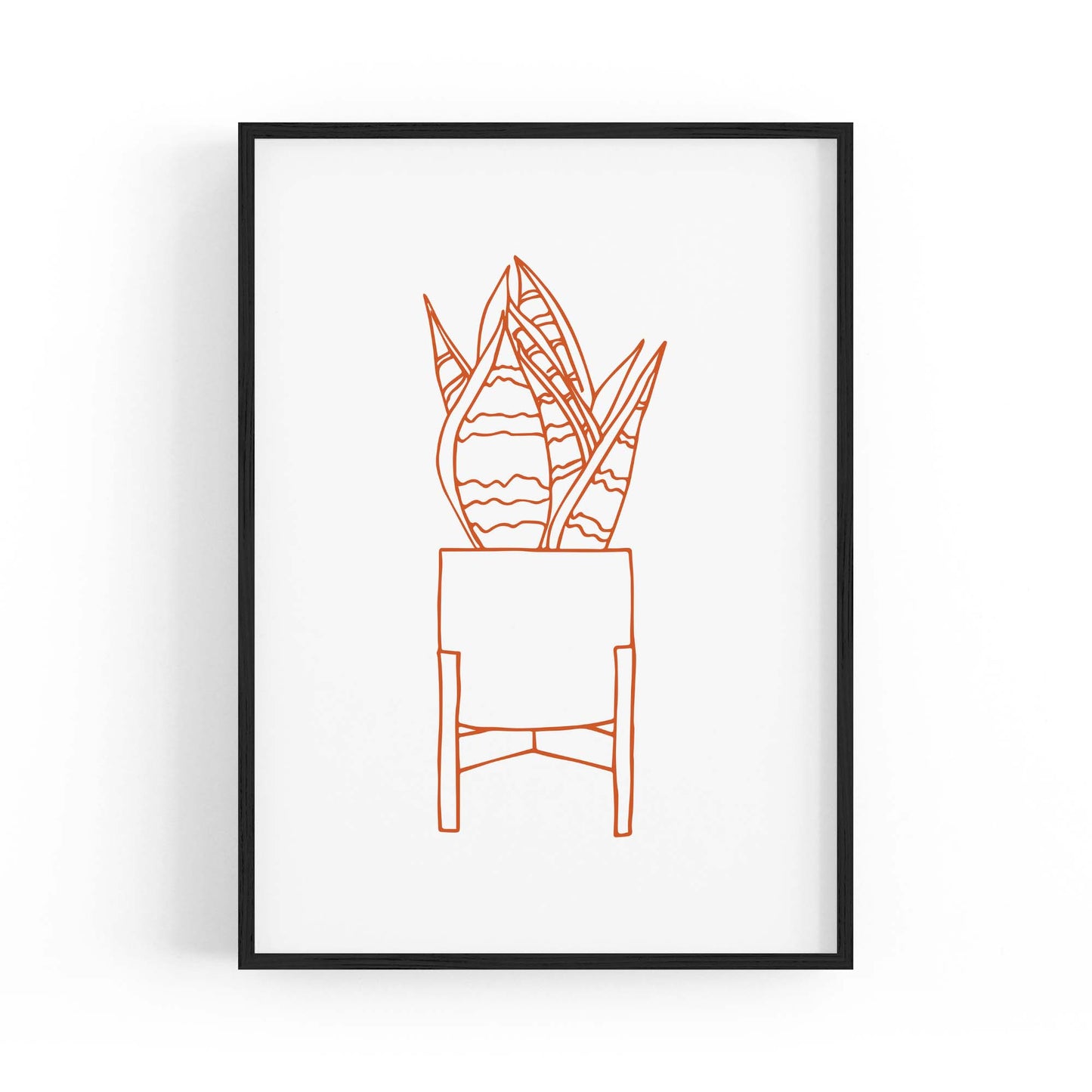 Abstract House Plant Minimal Living Room Wall Art #29 - The Affordable Art Company