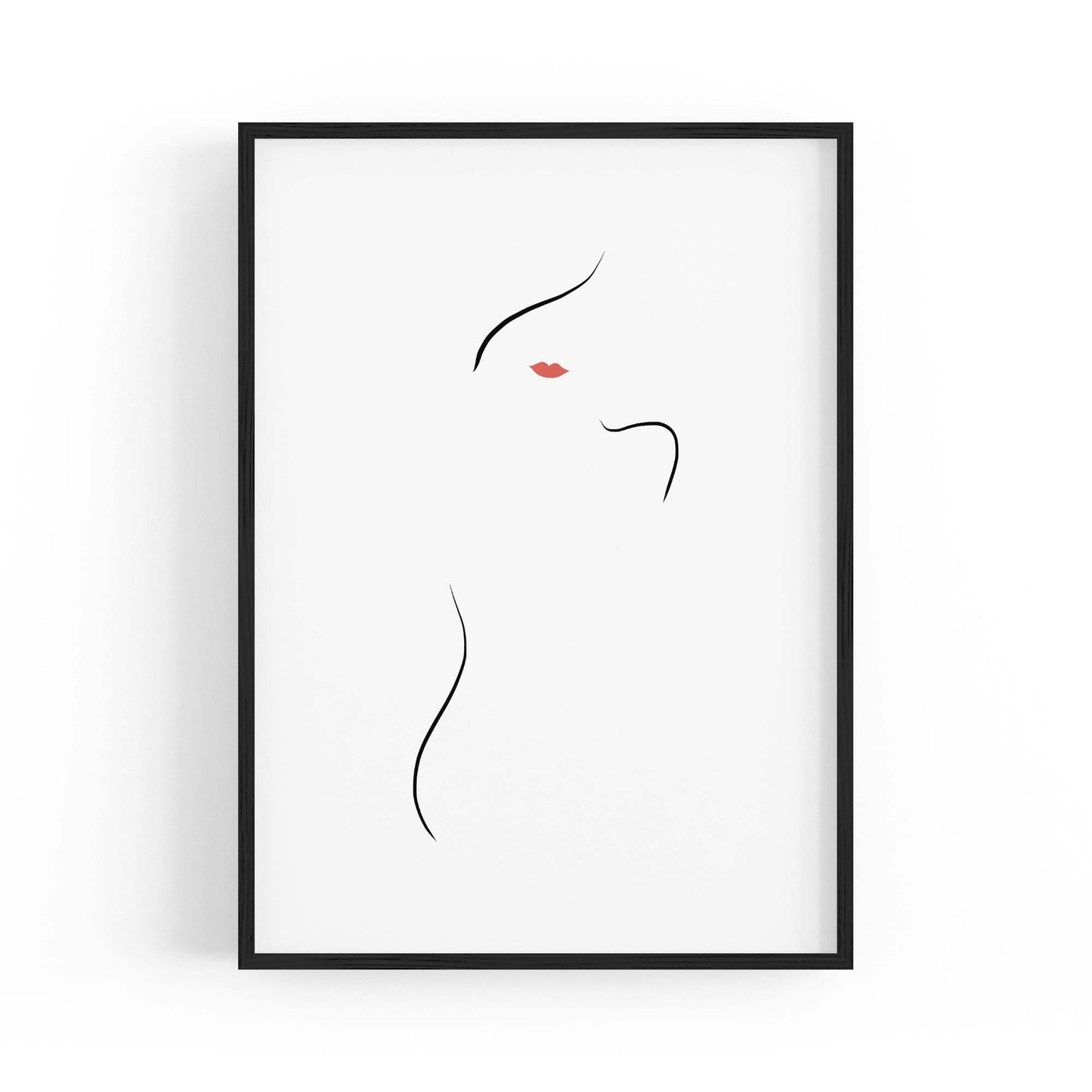 Female Body Nude Minimal Line Drawing Wall Art #2 - The Affordable Art Company