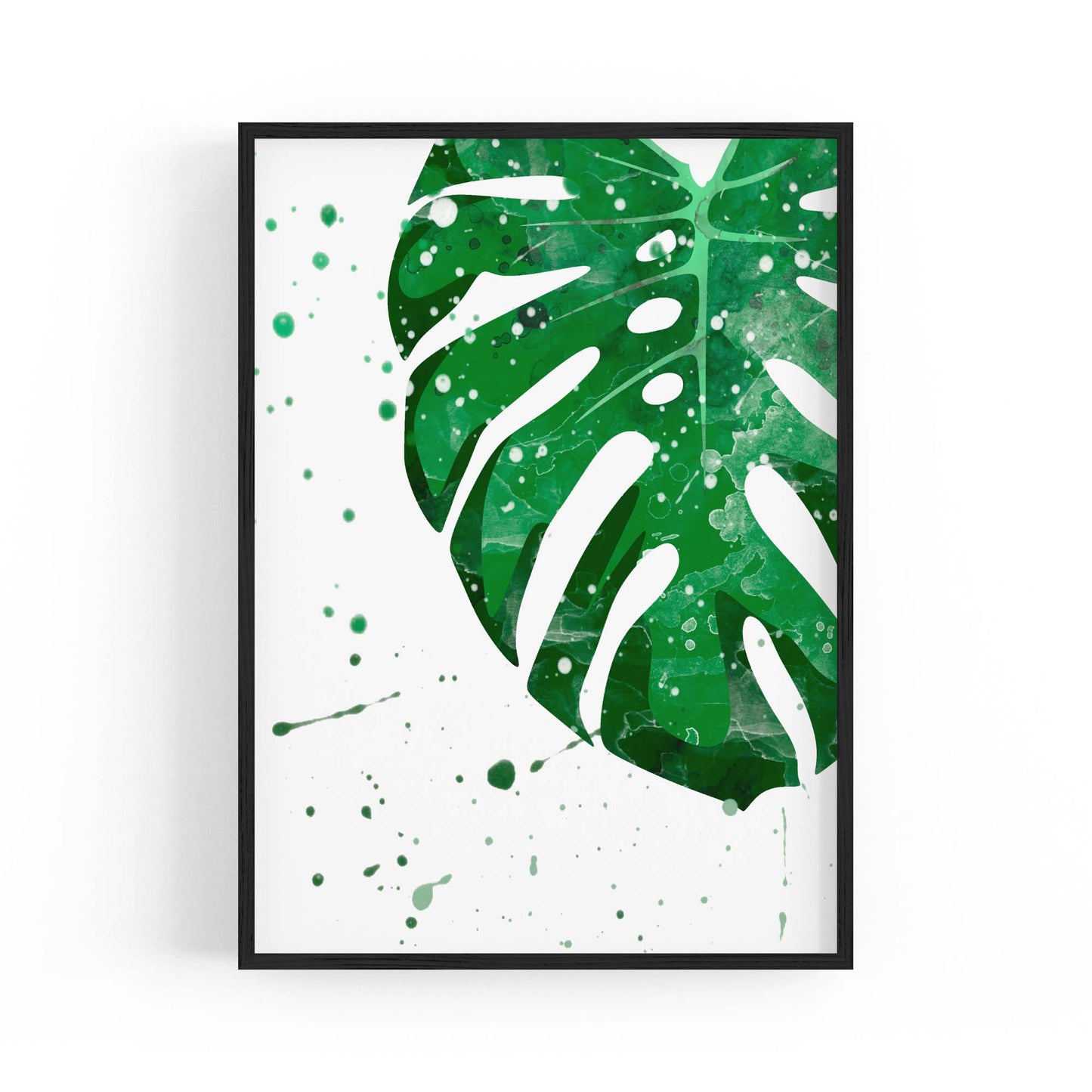 Palm Leaf Tropical Green Minimal Wall Art #5 - The Affordable Art Company