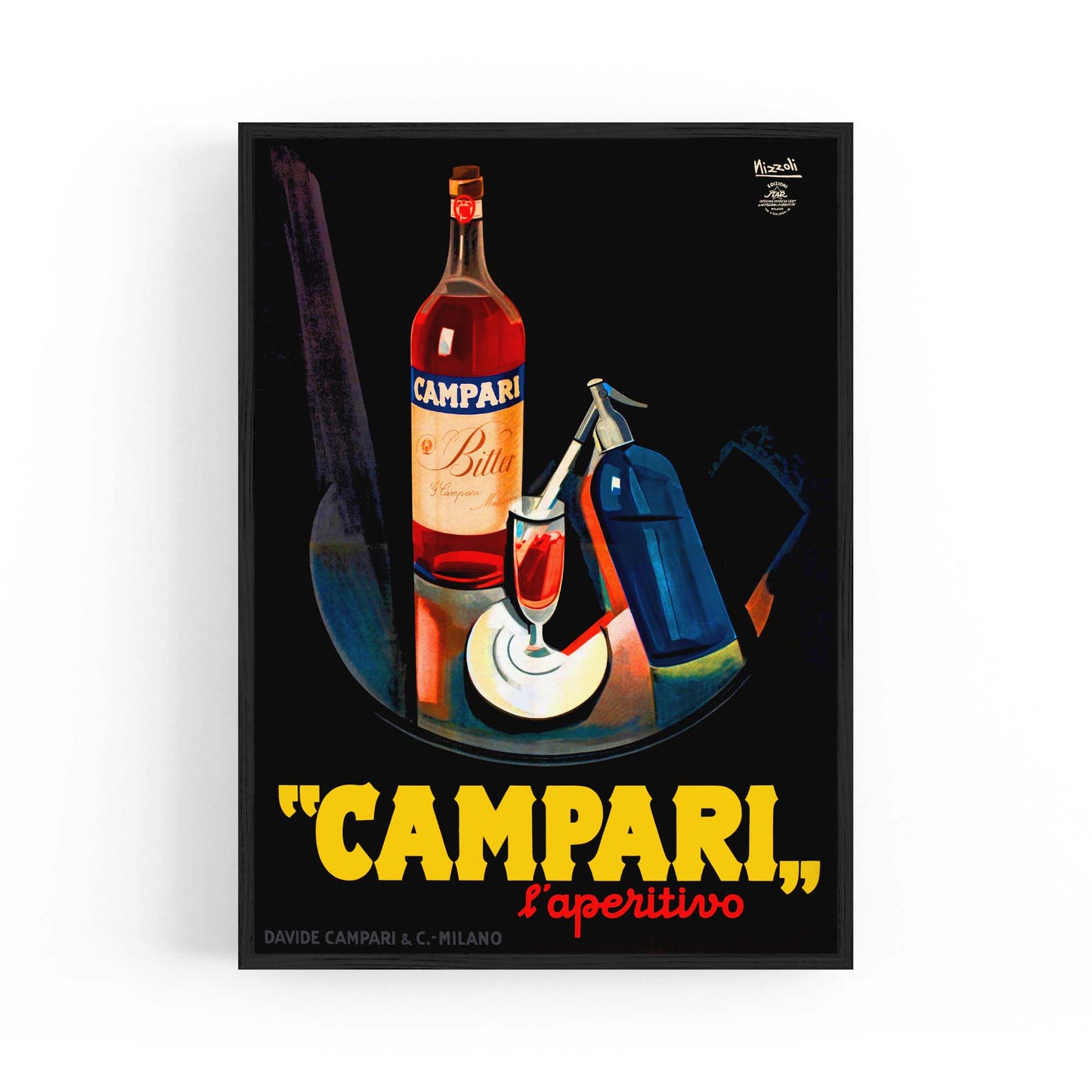Vintage Campari Advert Italian Restaurant Wall Art #3 - The Affordable Art Company