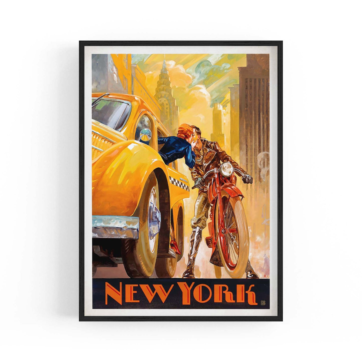 Romantic Goodbye, New York USA Vintage Wall Art - The Affordable Art Company