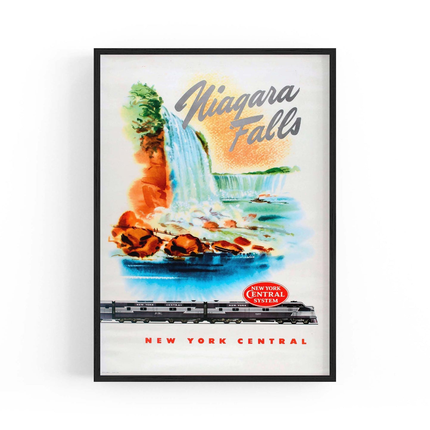 Niagra Falls, New York, USA Vintage Advert Wall Art - The Affordable Art Company