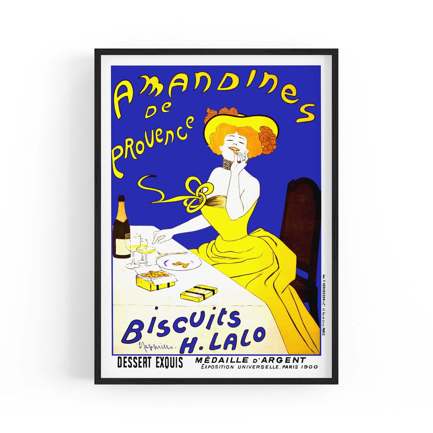 French Amandines Vintage Advert Cafe Wall Art - The Affordable Art Company