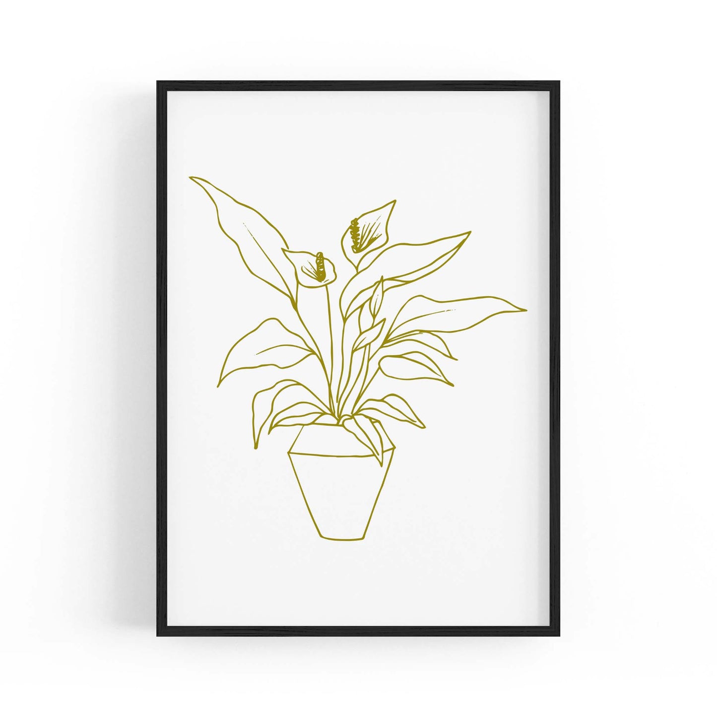 Abstract House Plant Minimal Living Room Wall Art #33 - The Affordable Art Company