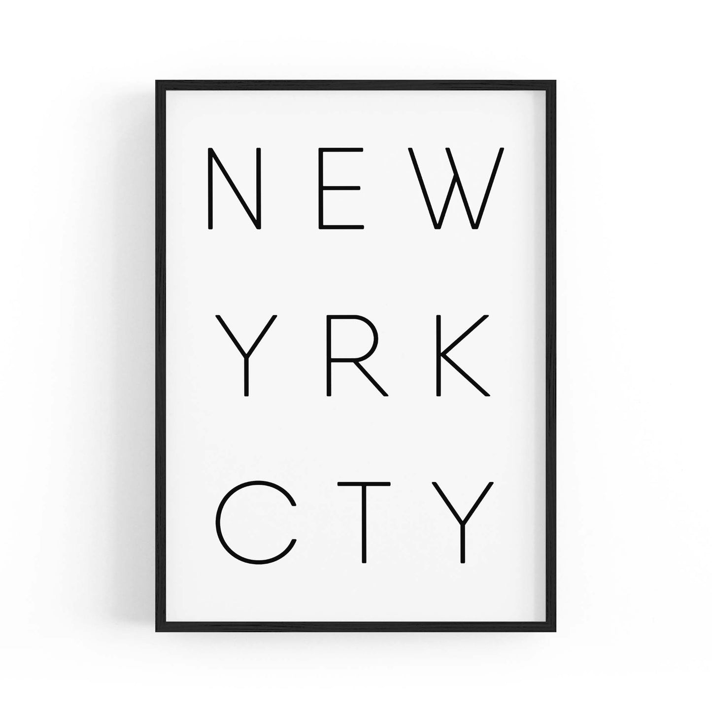 New York City Minimal YRK Artwork Wall Art - The Affordable Art Company