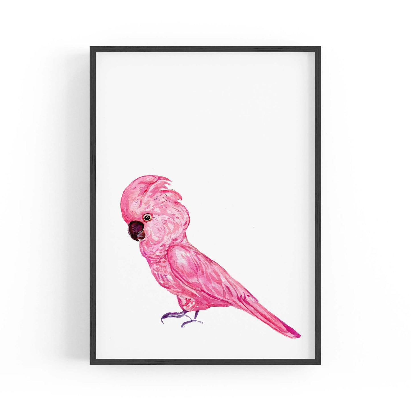 Pink Galah Bird Painting Nursery Australian Wall Art - The Affordable Art Company