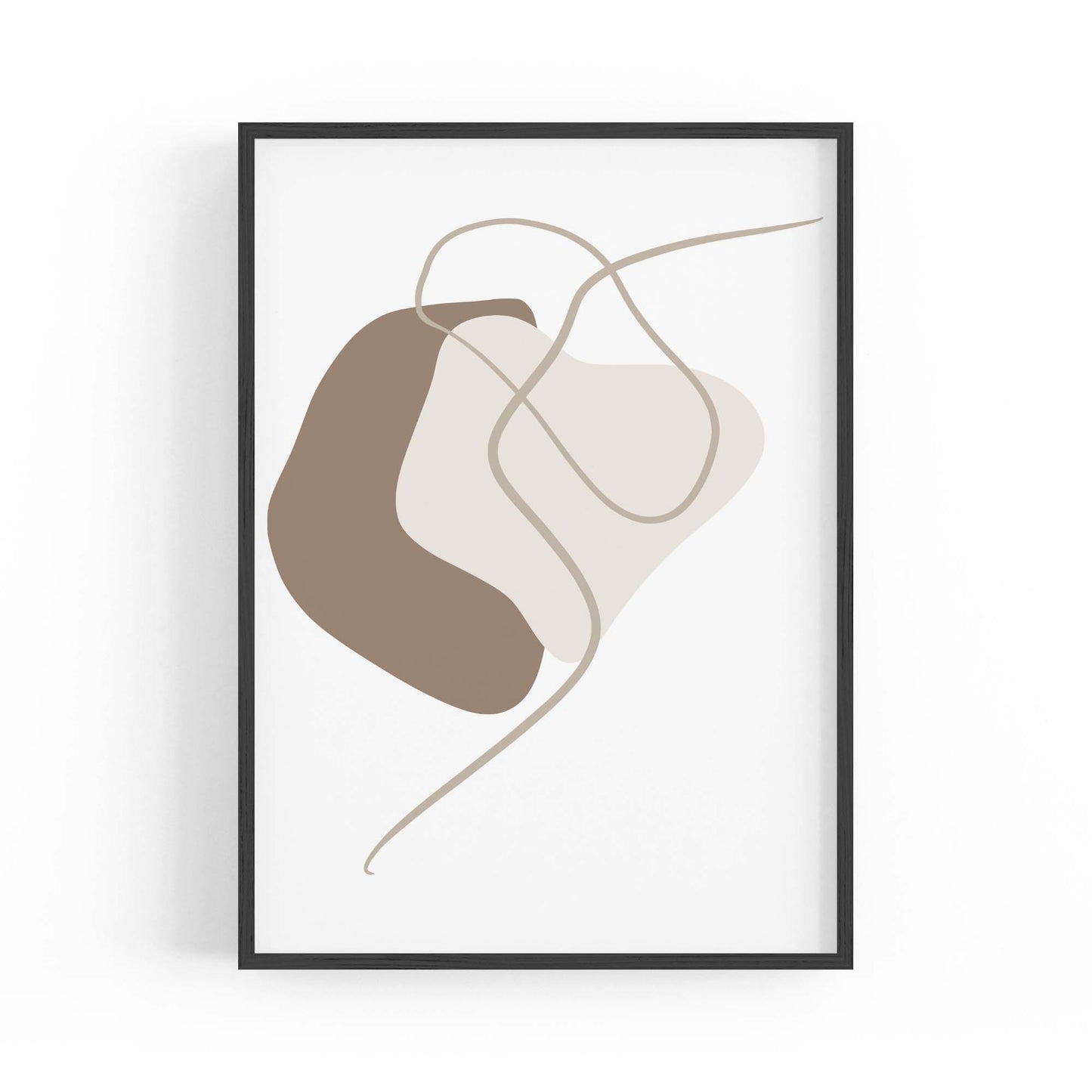 Minimal Black & White Shapes Abstract Wall Art #8 - The Affordable Art Company