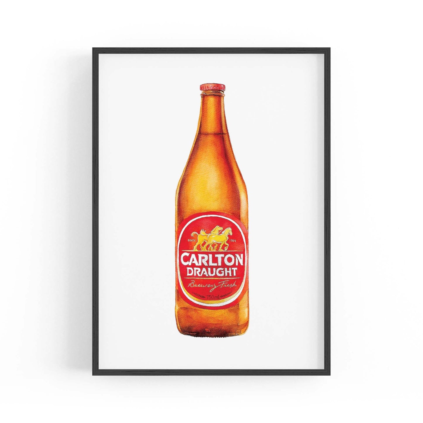 Carlton Draught Longneck Beer  Wall Art - The Affordable Art Company