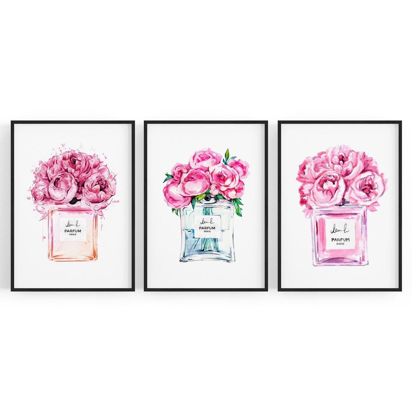 Set of Perfume Bottle Fashion Bedroom Wall Art #6 - The Affordable Art Company