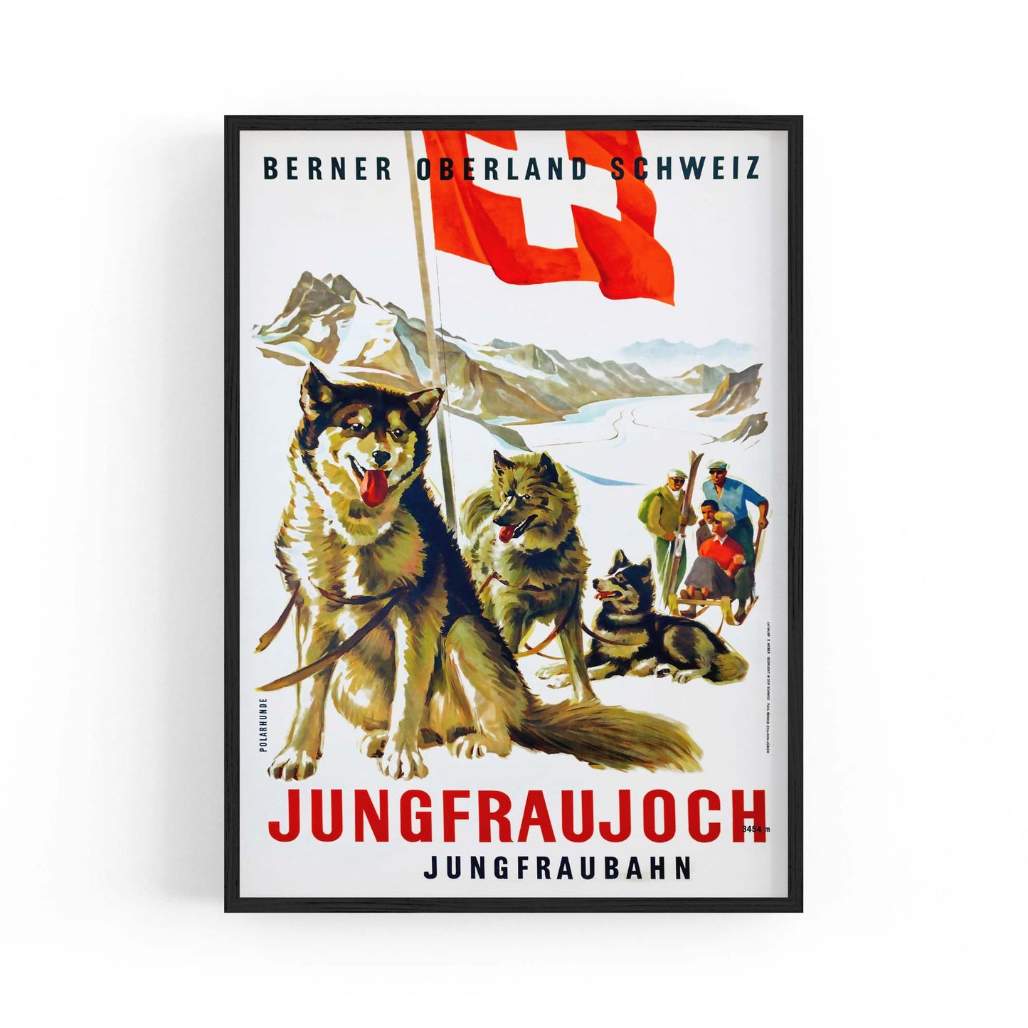 Jungfrau Switzerland Vintage Travel Advert Wall Art - The Affordable Art Company