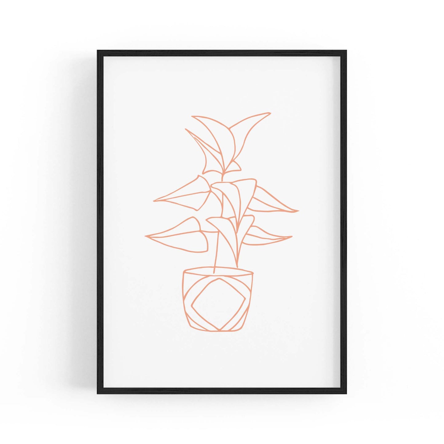 Abstract House Plant Minimal Living Room Wall Art #26 - The Affordable Art Company