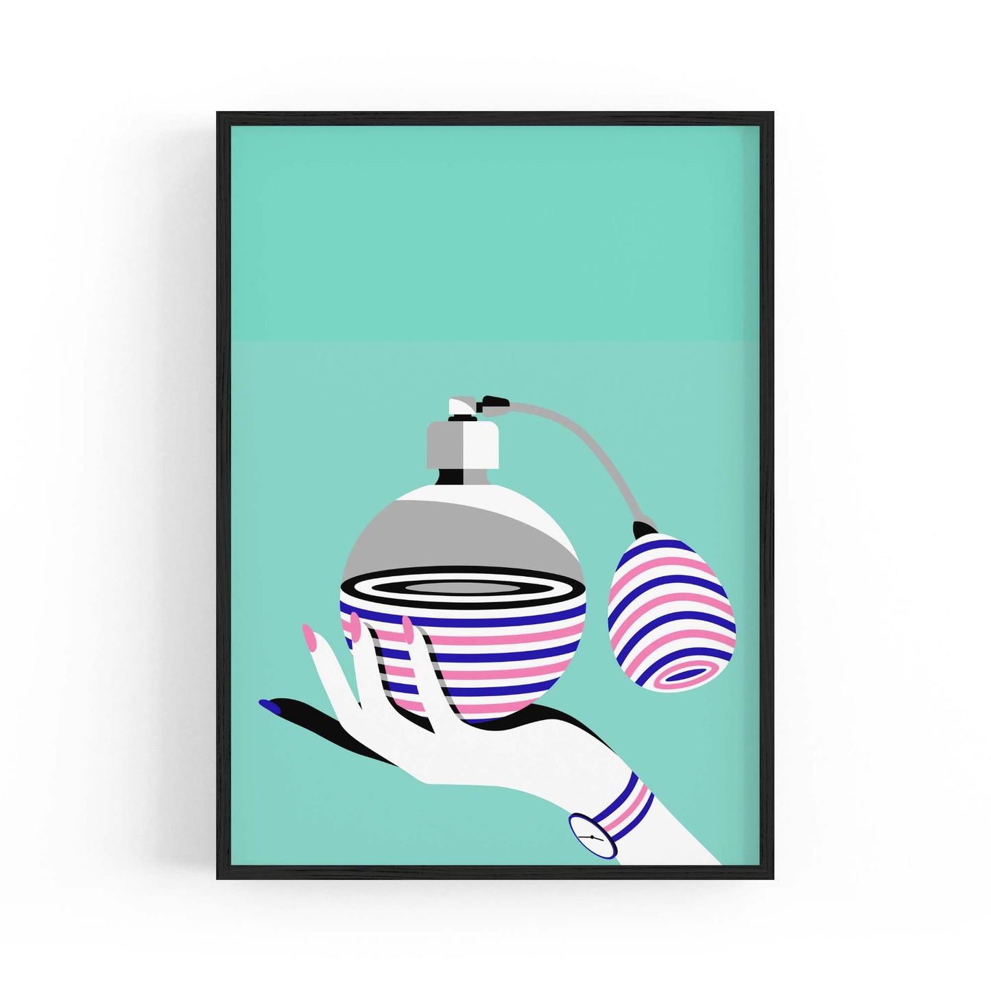 Retro Perfume Bottle Fashion Bedroom Wall Art #2 - The Affordable Art Company