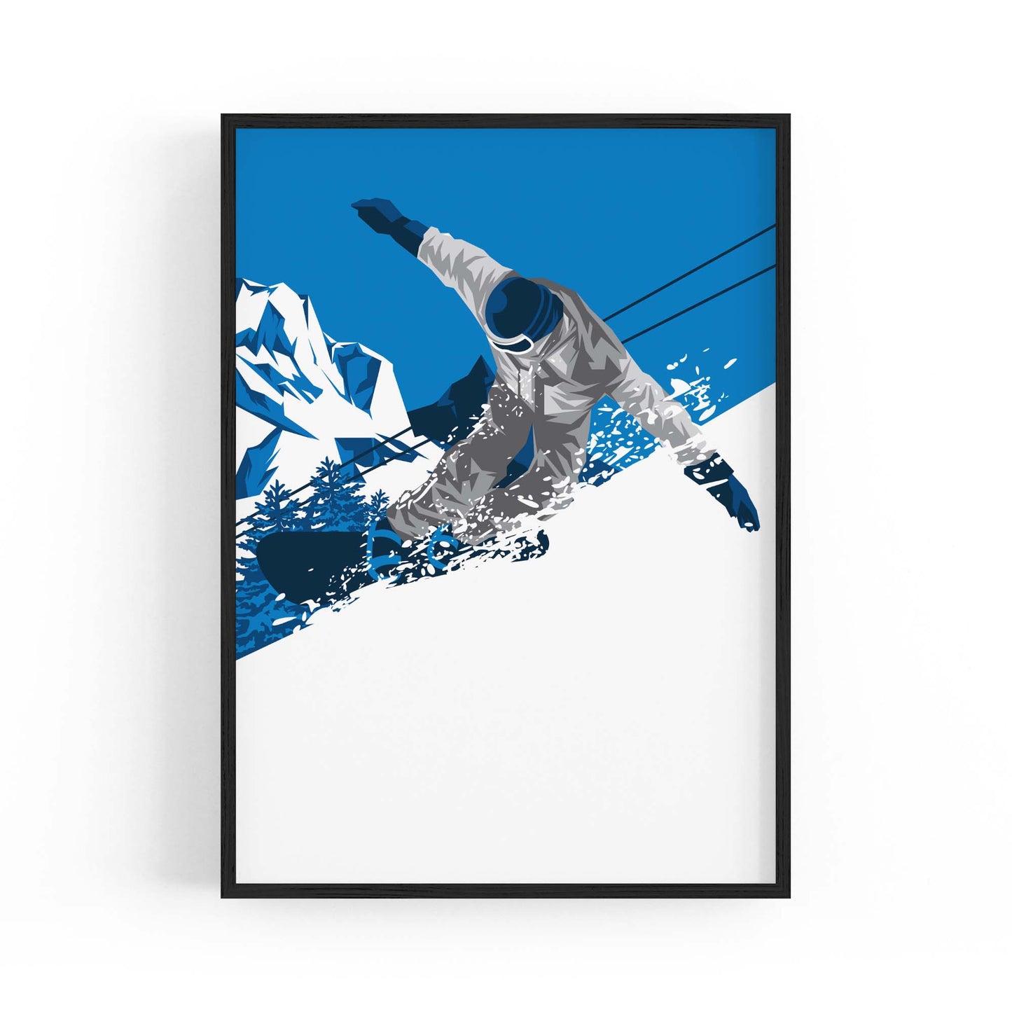 Retro Snowboard Vintage Winter Cabin Wall Art #4 - The Affordable Art Company