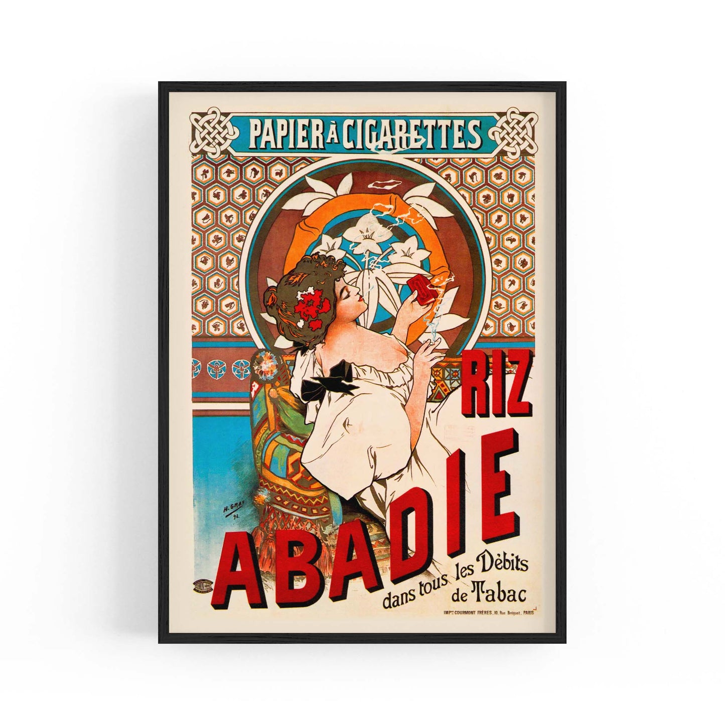 Abadie Cigarette Vintage Advert Wall Art - The Affordable Art Company