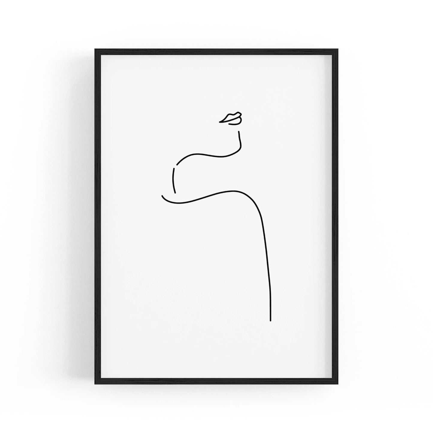 Female Body Nude Minimal Line Drawing Wall Art #3 - The Affordable Art Company