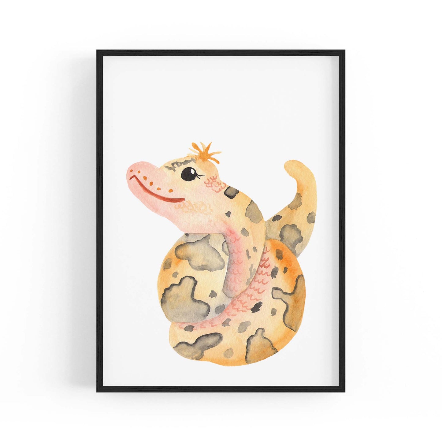 Cartoon Snake Cute Nursery Baby Animal Art - The Affordable Art Company