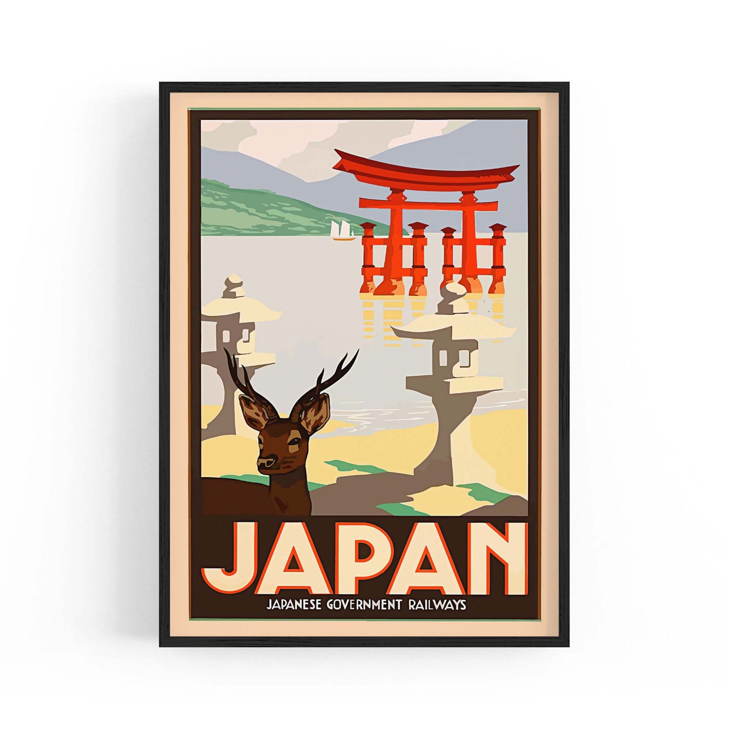 Vintage Japan Travel Advert Wall Art - The Affordable Art Company