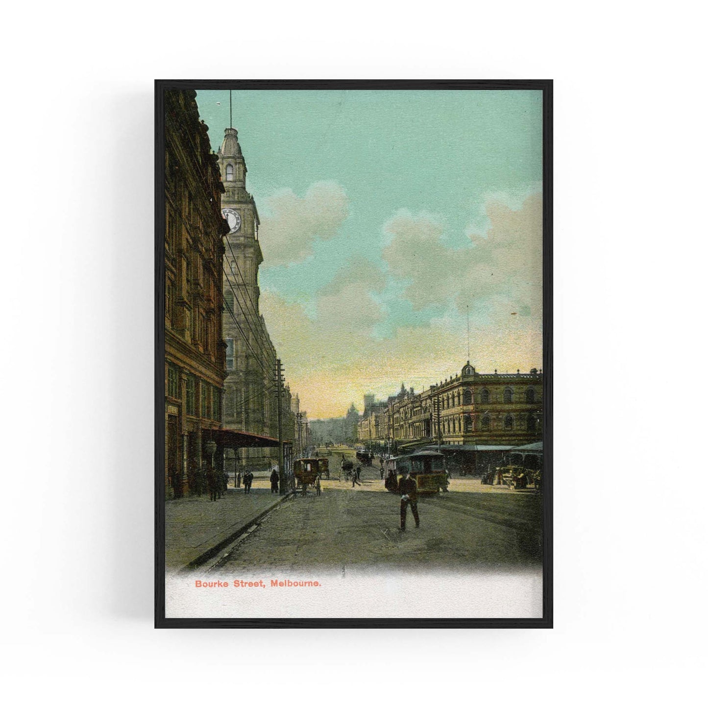 Bourke St, Melbourne Vintage Photograph Wall Art - The Affordable Art Company