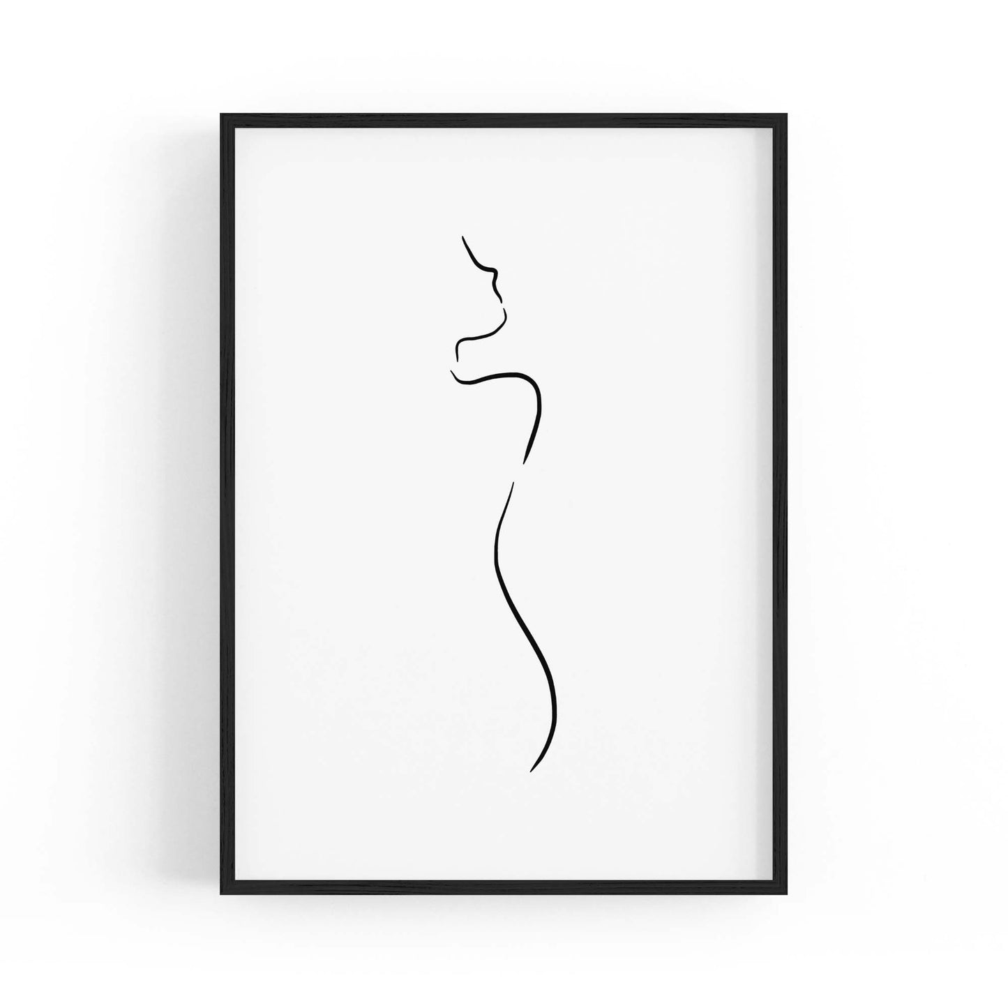 Female Body Nude Minimal Line Drawing Wall Art #1 - The Affordable Art Company