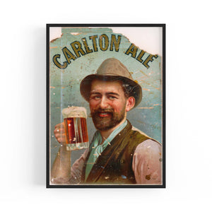 Vintage Carlton Draught Advert Wall Art - The Affordable Art Company