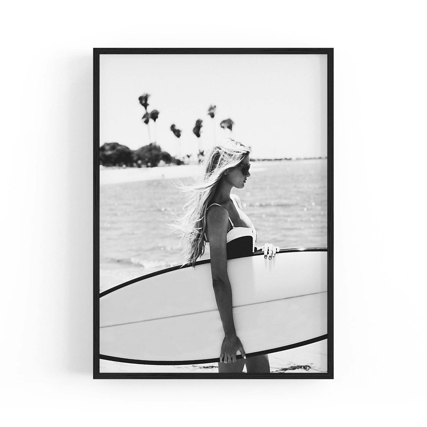Surfer Girl Fashion Photograph Bedroom Wall Art - The Affordable Art Company