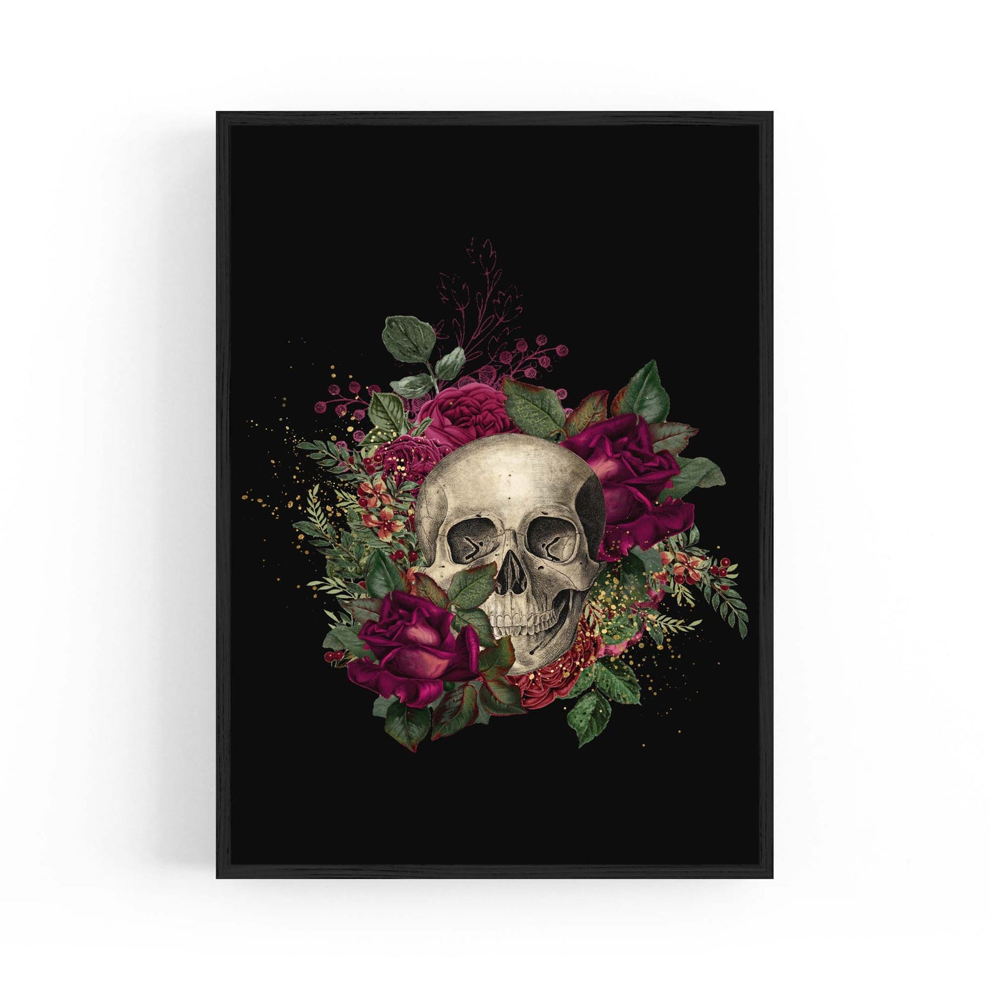 Dark Gothic Skull Fashion Bedroom Wall Art - The Affordable Art Company
