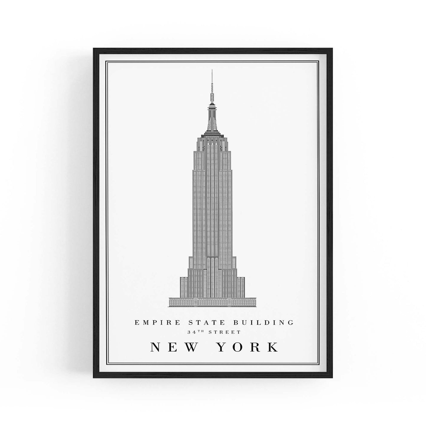 Empire State Building Minimal New York Wall Art - The Affordable Art Company