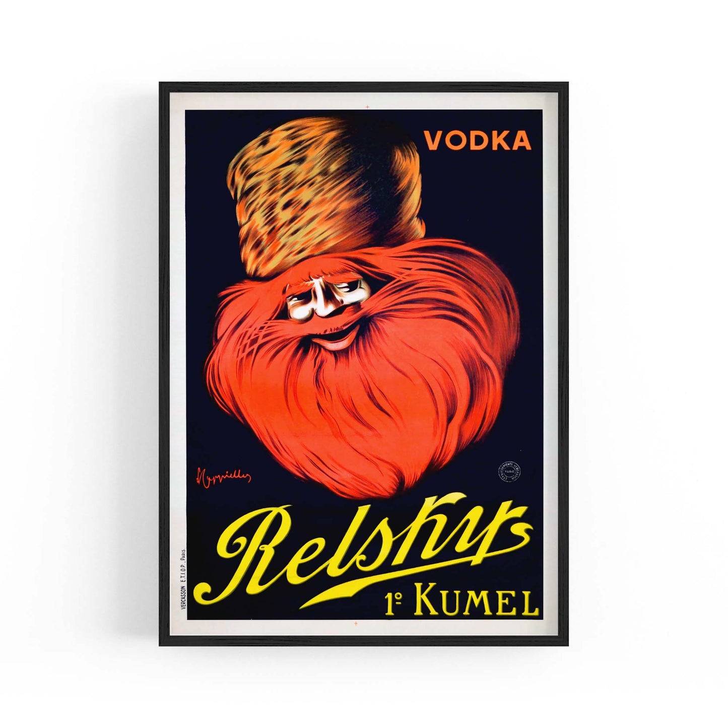 Russian Relsky Vodka Vintage Advert Bar Wall Art - The Affordable Art Company