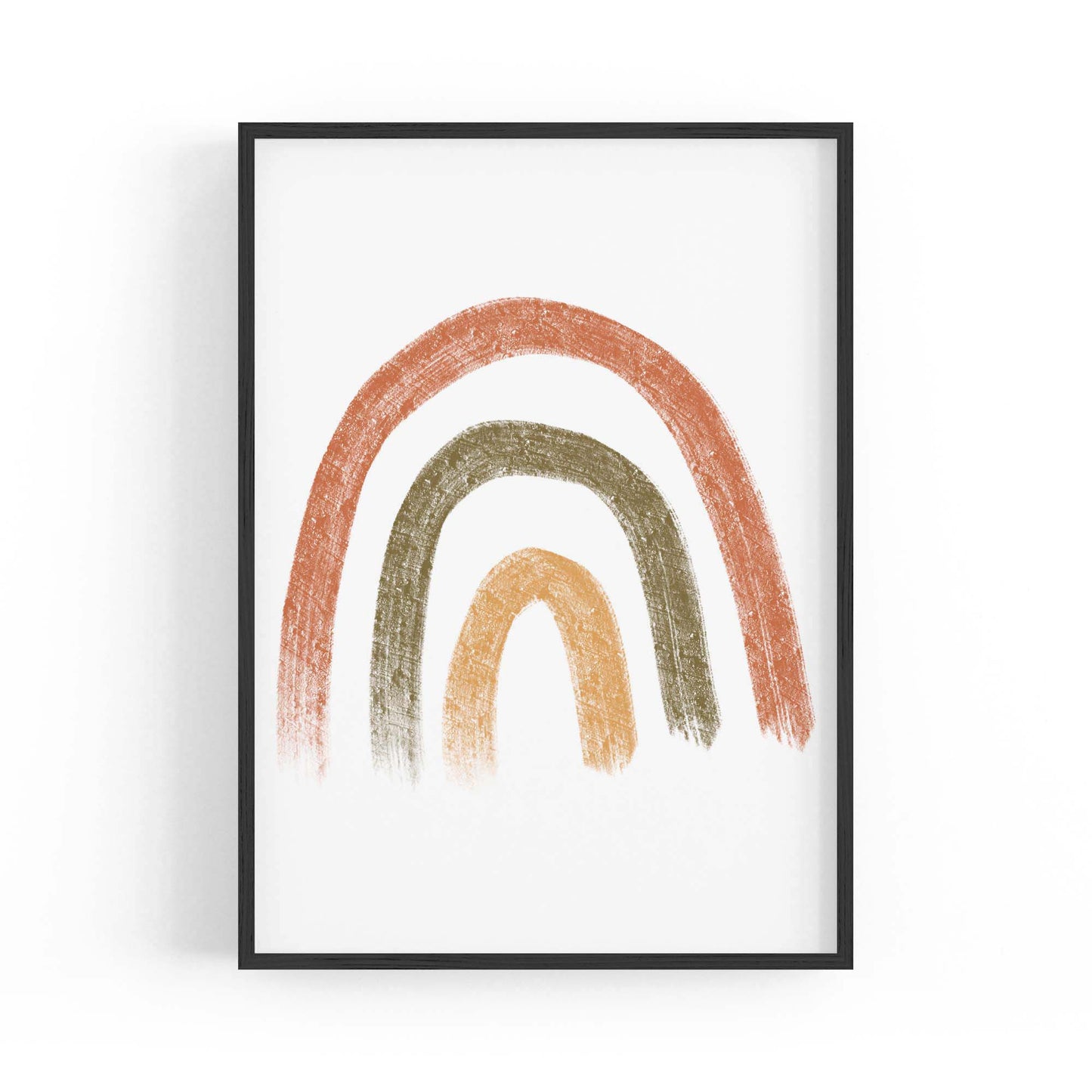 Minimal Abstract Rainbow Nursery Decor Wall Art - The Affordable Art Company