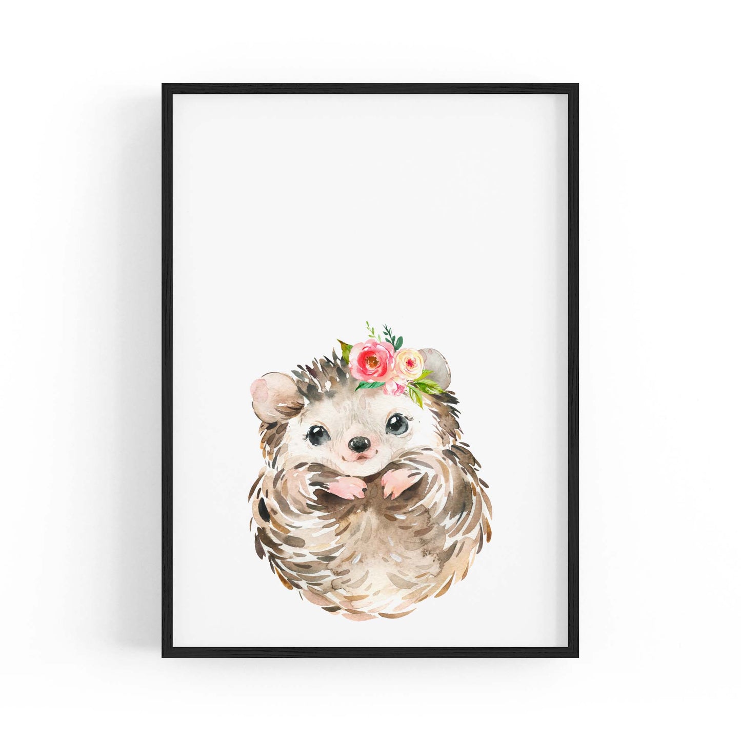 Cute Baby Hedgehog Nursery Animal Gift Wall Art - The Affordable Art Company