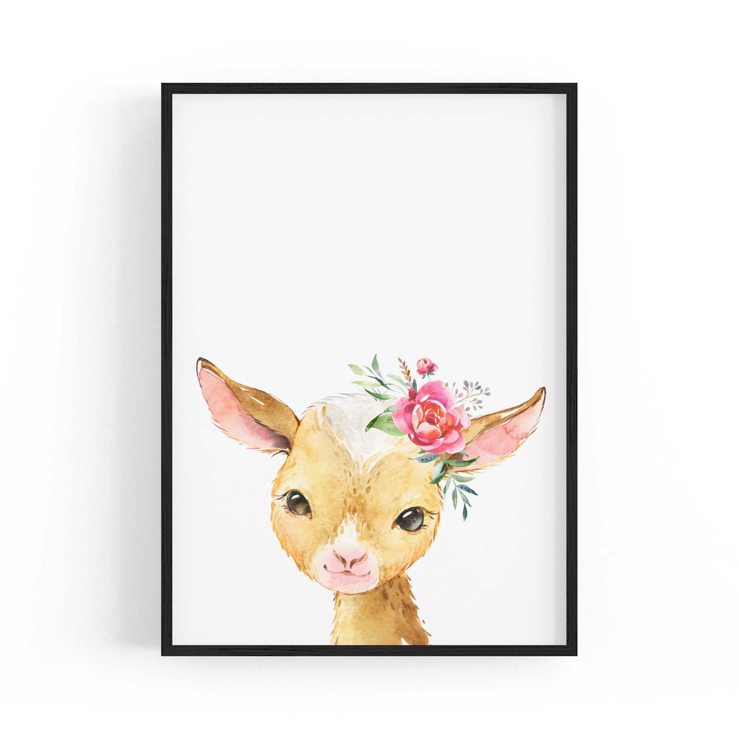 Cute Baby Goat Nursery Animal Gift Wall Art - The Affordable Art Company
