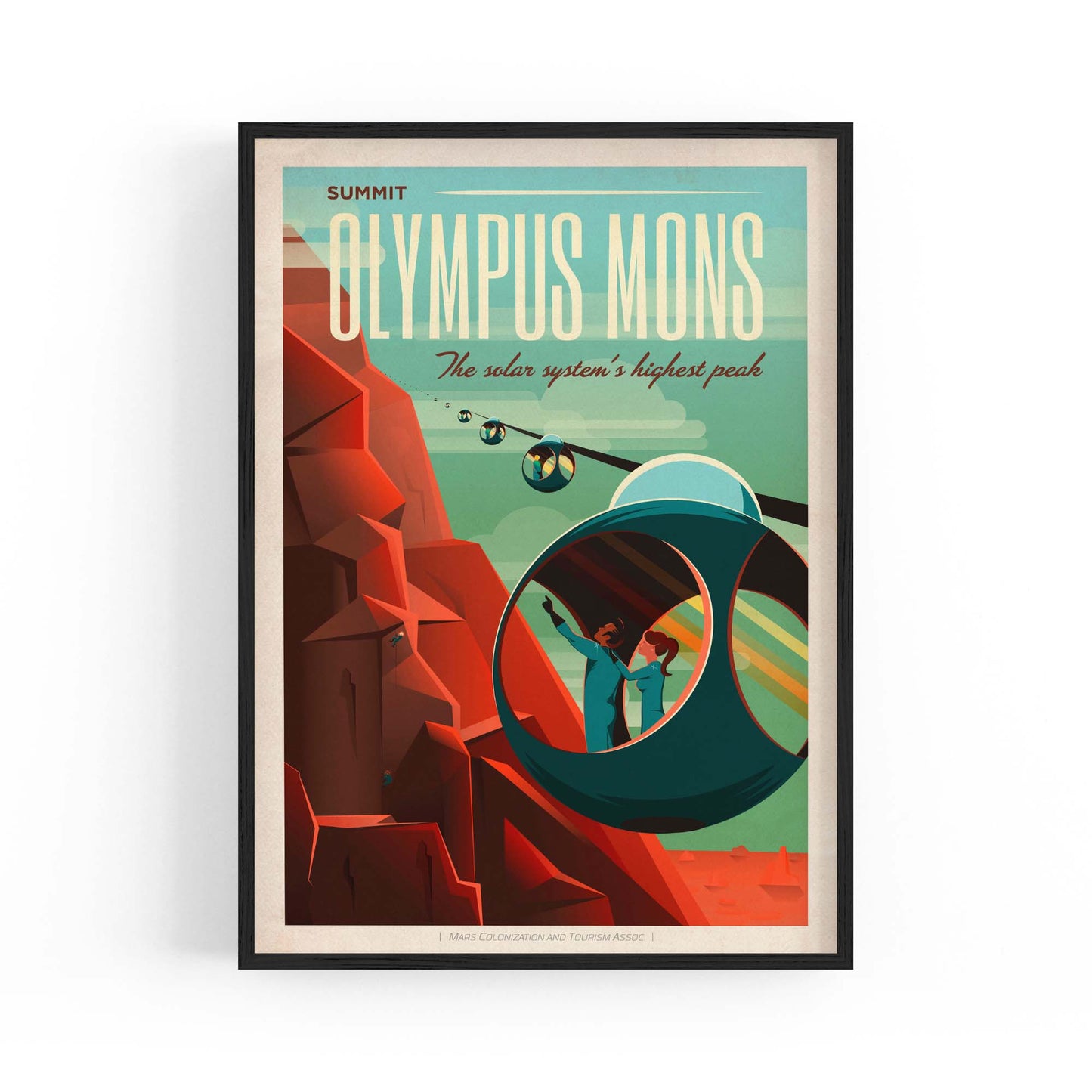 Retro Olympus Mons Space NASA Science Wall Art - The Affordable Art Company