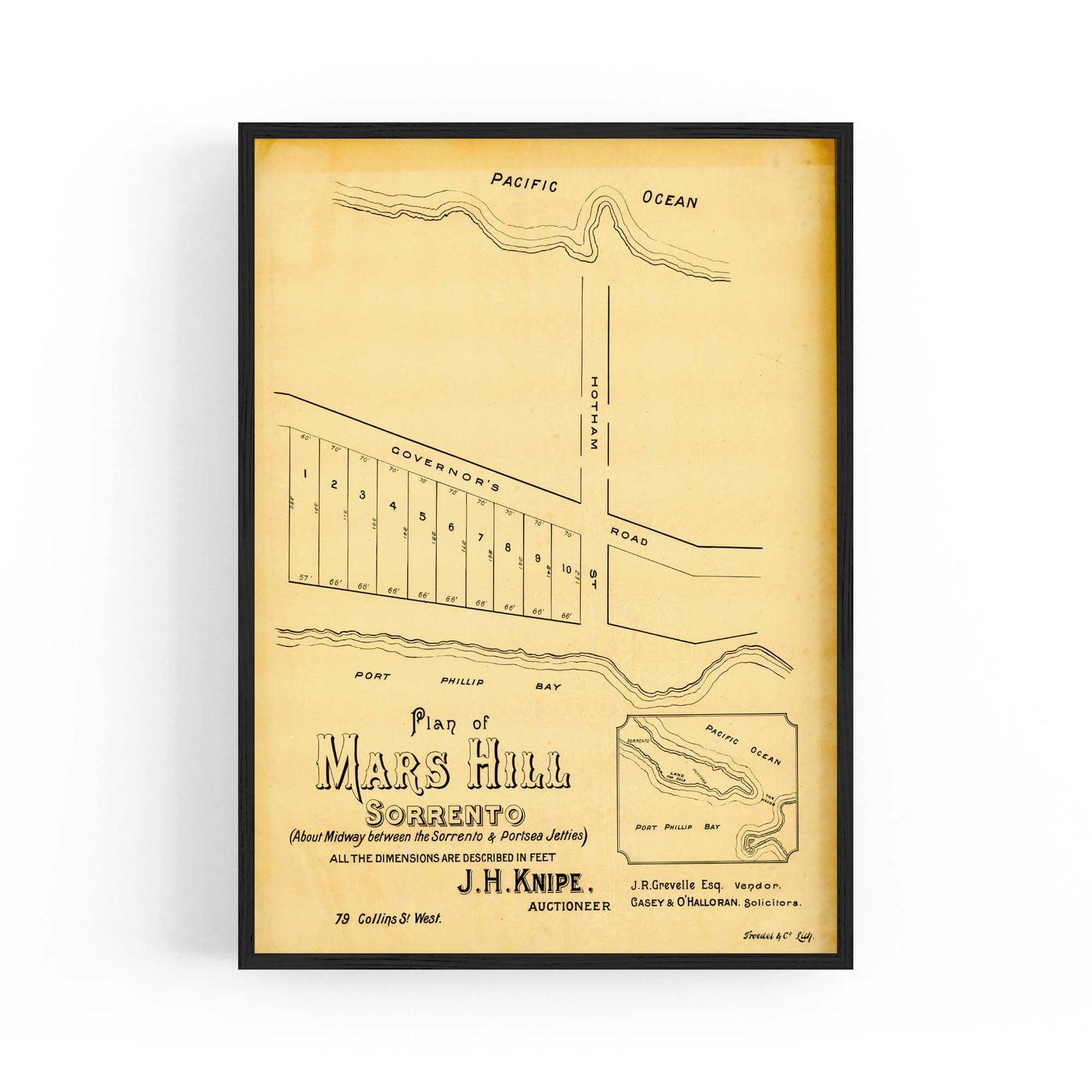 Sorrento Victoria Vintage Real Estate Advert Art #2 - The Affordable Art Company