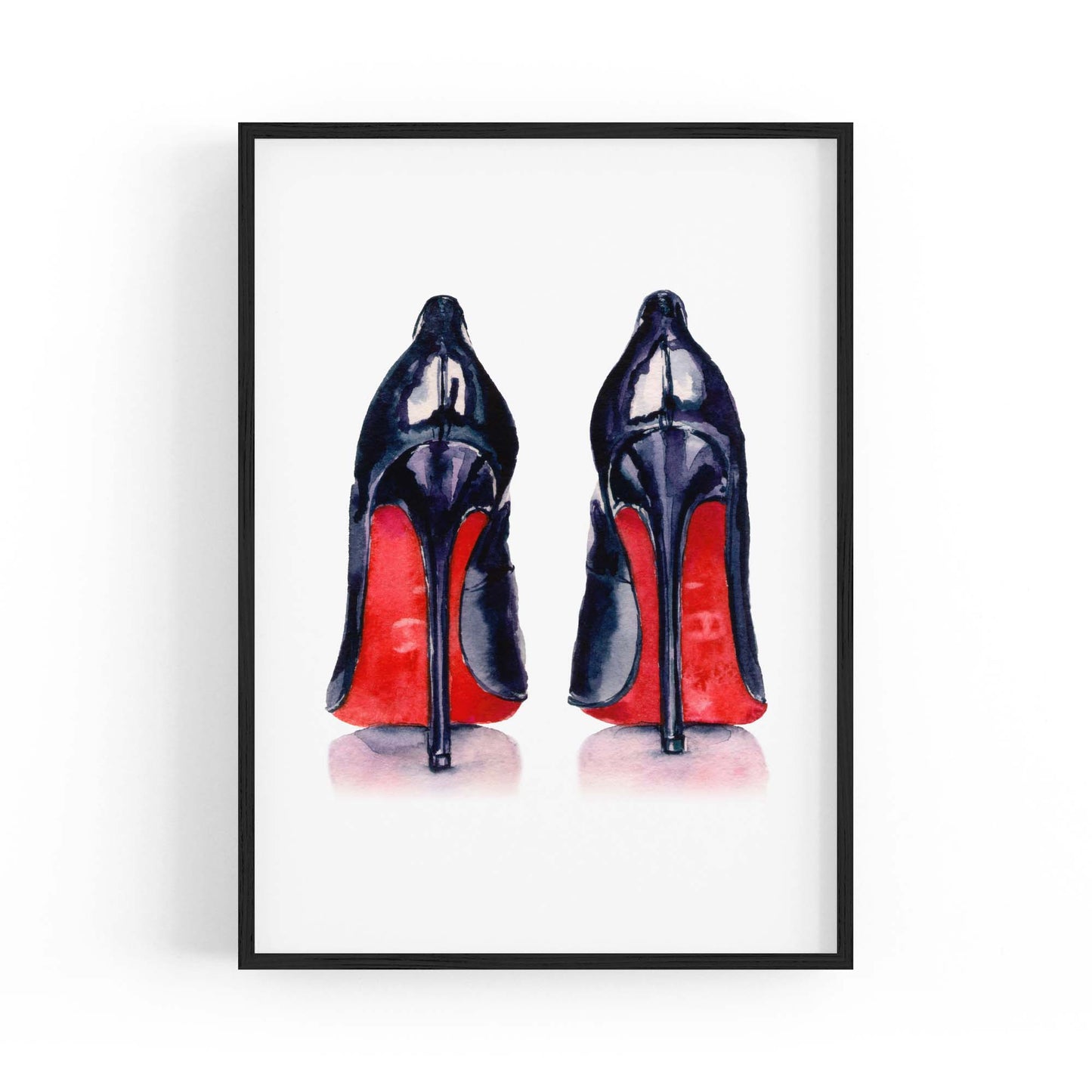 Cute Black Heels Fashion Girls Bedroom Wall Art #1 - The Affordable Art Company