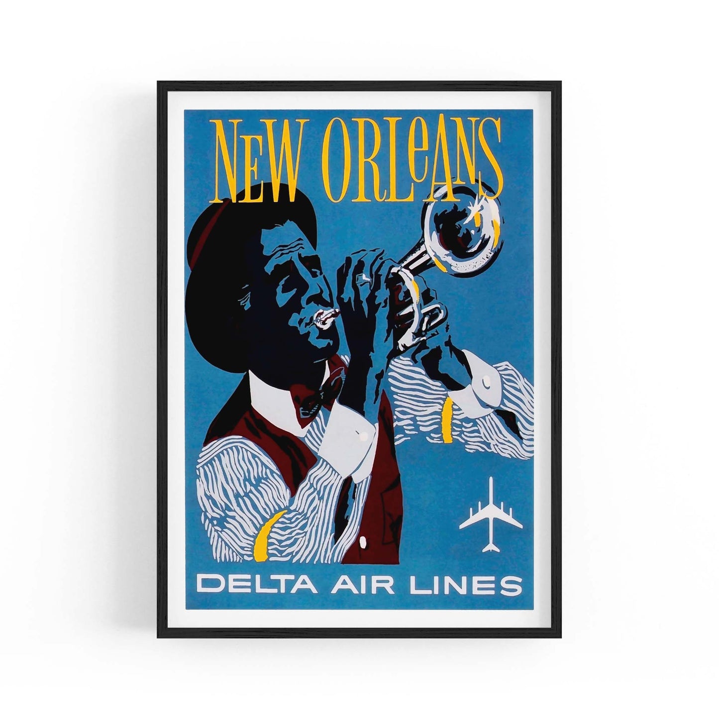 New Orleans USA Jazz Vintage Travel Advert Art - The Affordable Art Company