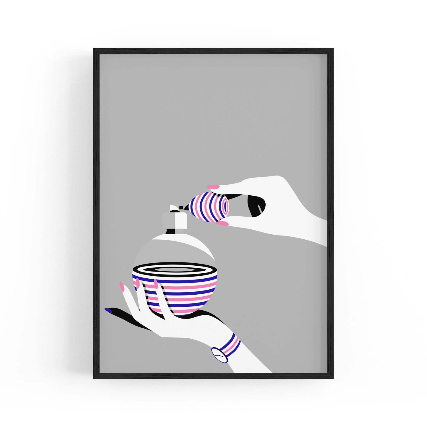 Retro Perfume Bottle Fashion Bedroom Wall Art #1 - The Affordable Art Company