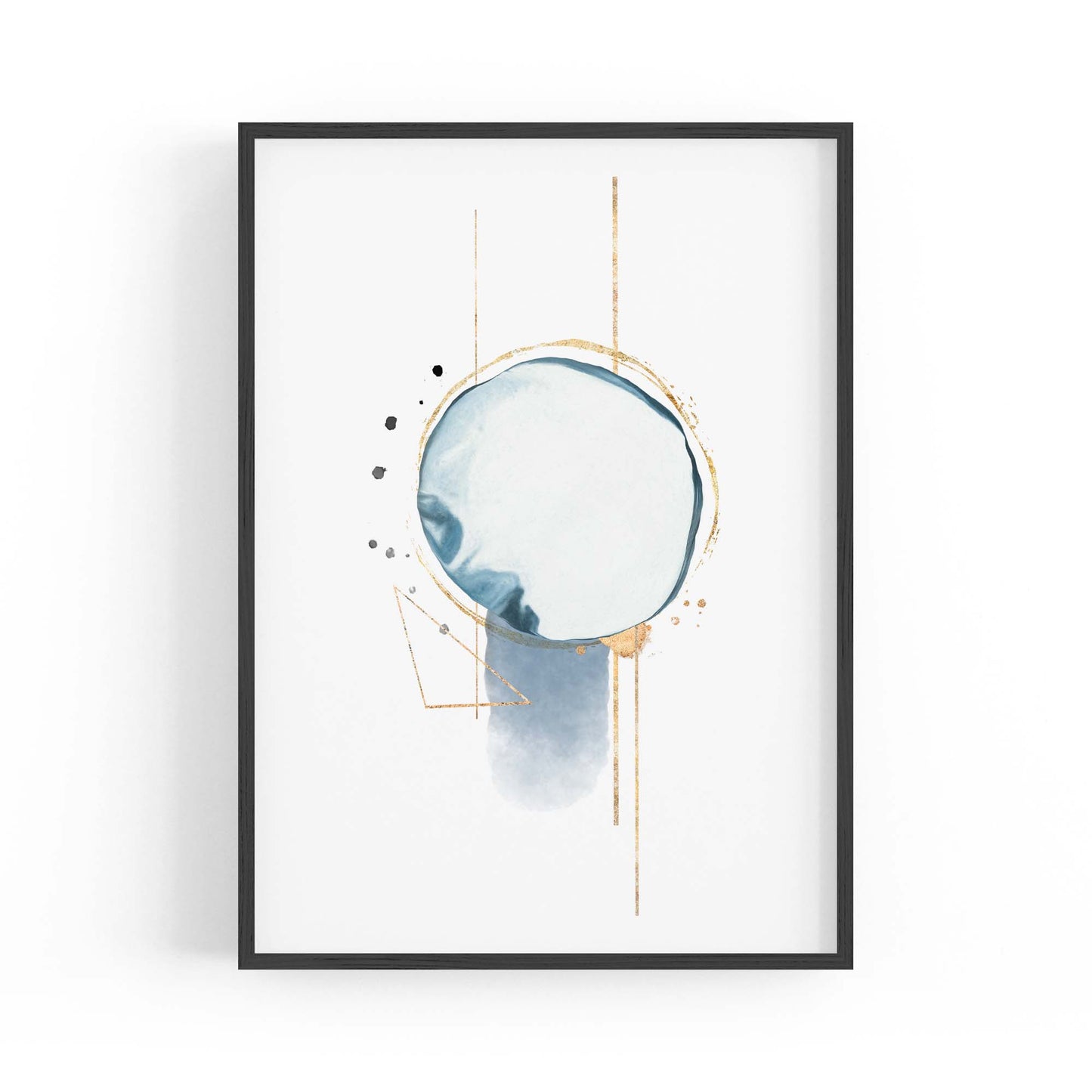 Blue Abstract Painting Minimal Modern Wall Art #2 - The Affordable Art Company