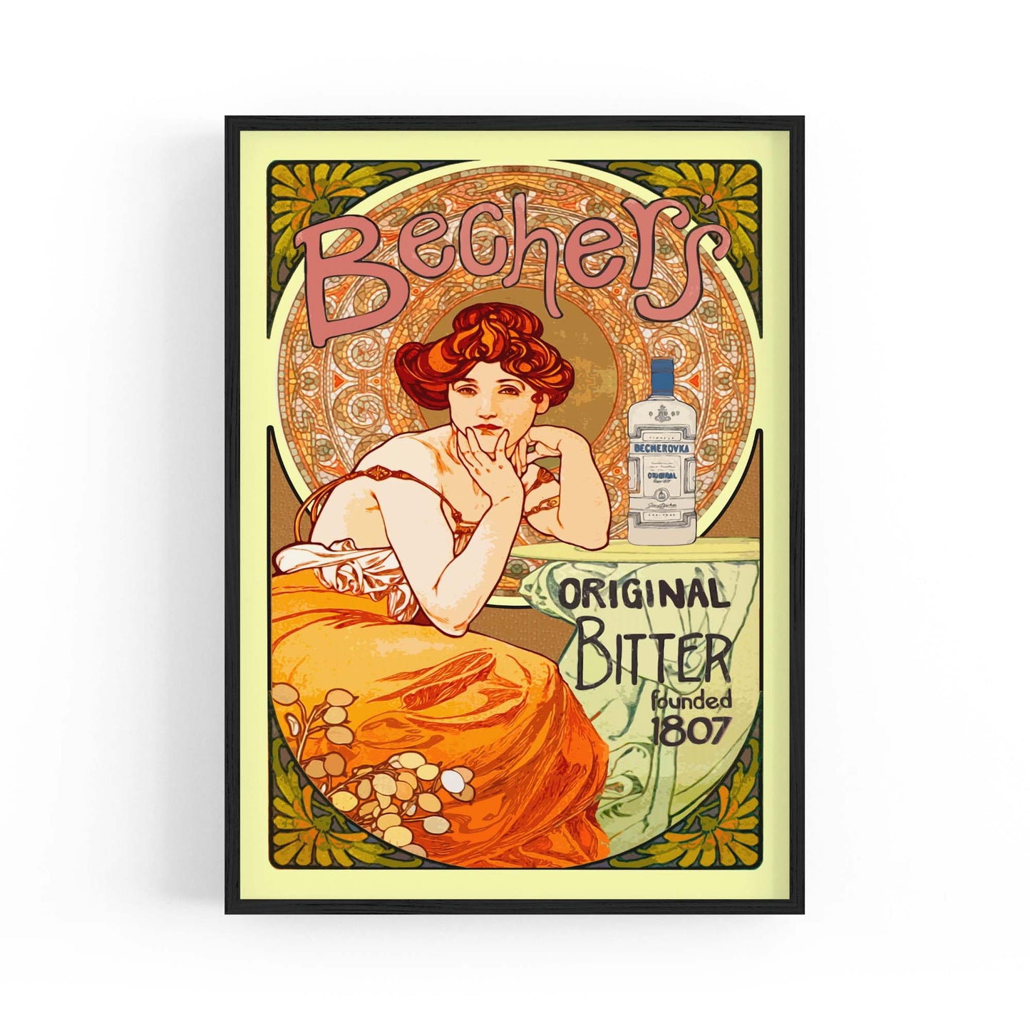 Bechers Bitter Vintage Cafe Style Kitchen Wall Art - The Affordable Art Company