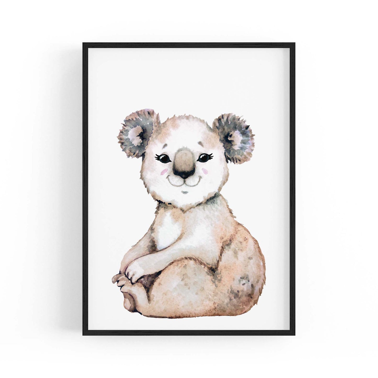 Cartoon Koala Cute Nursery Baby Animal Wall Art - The Affordable Art Company