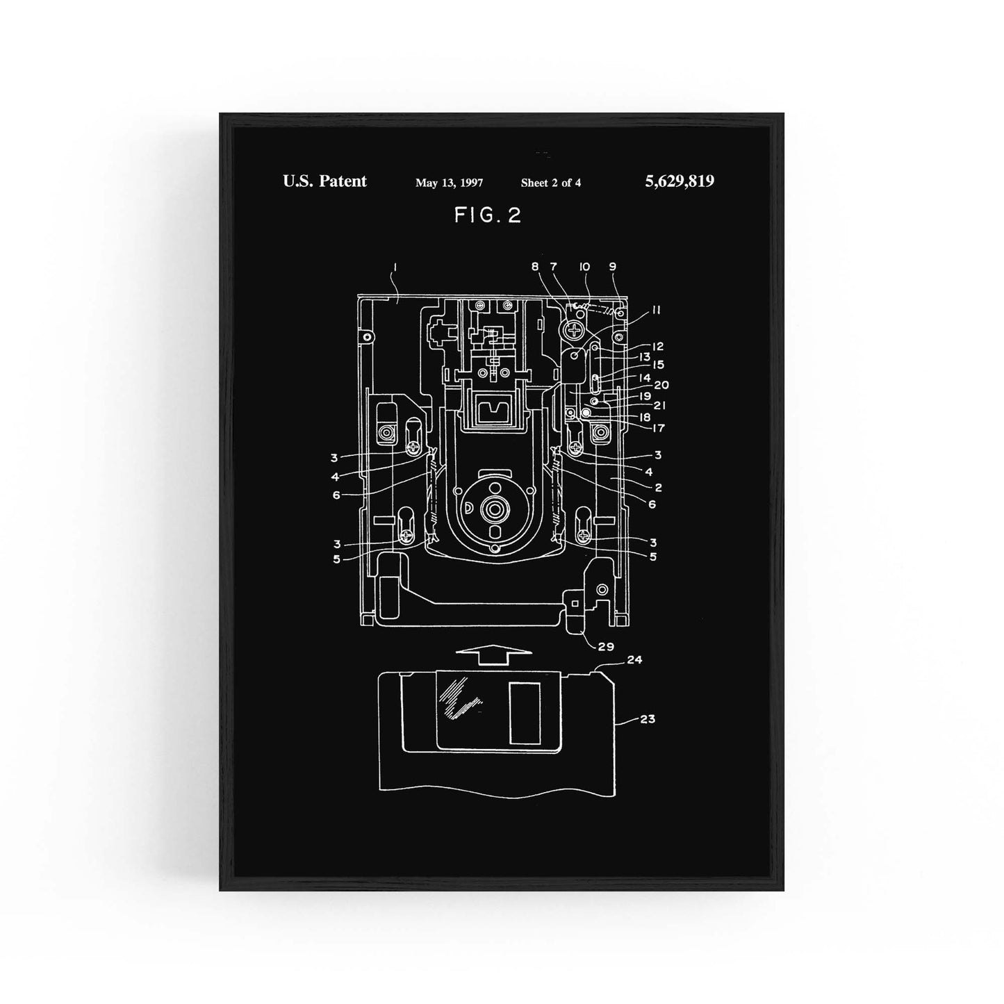 Vintage Floppy Disk Patent Wall Art #1 - The Affordable Art Company