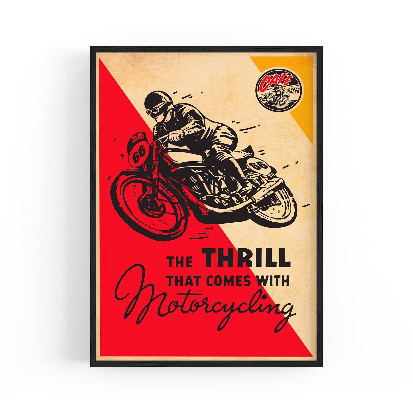 Motorcycle Racing Vintage Advert Man Cave Wall Art #2 - The Affordable Art Company