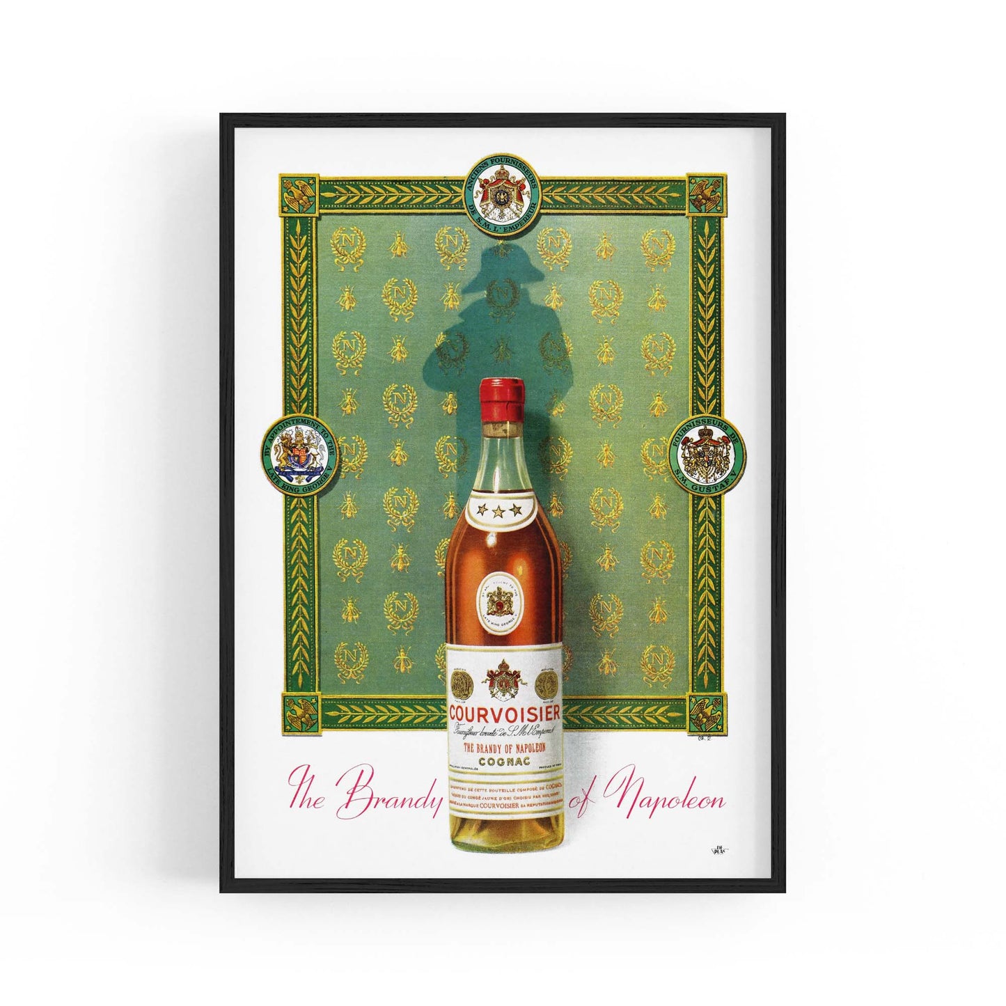 Courvoisier Cognac Vintage Drinks Advert Wall Art - The Affordable Art Company